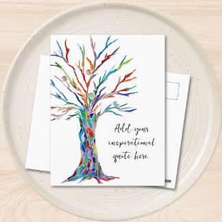 Skapa din egen inspirerande motivation citat vykort