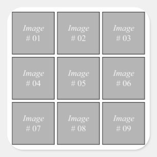 Skapa din egen Instagram-fotosamling Fyrkantigt Klistermärke