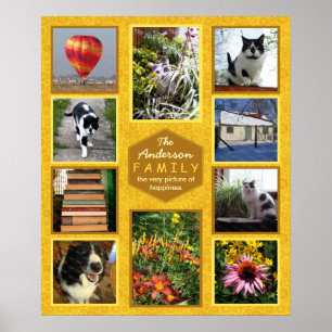 Skapa din egen instagram Photo Family Namn-honung Poster