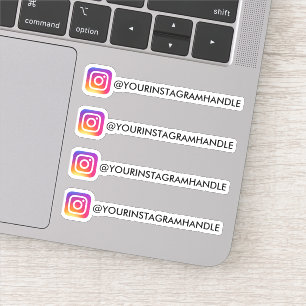 Skapa din egen instagram Social Media Handle Namn Klistermärken