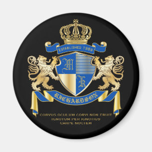 Skapa din egen Jacka av Arm Blue Guld Lejonare Emb Magnet