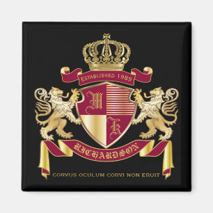 Skapa din egen Jacka av Arm Red Guld Lejonare Embl Magnet