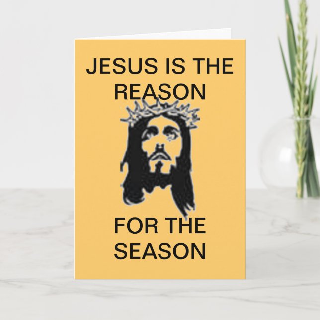 SKAPA DIN EGEN JESUS ÄR ORSAKSKORTET HELGKORT (Framsida)