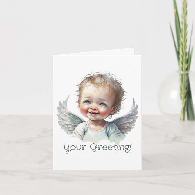 Skapa din egen julängel från Lycklig Baby Helgkort (Framsida)