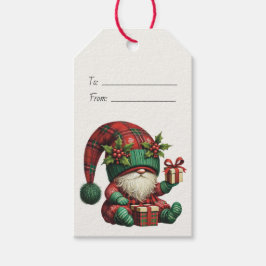 Skapa din egen julklapp Gnome Pajamas Presentetikett