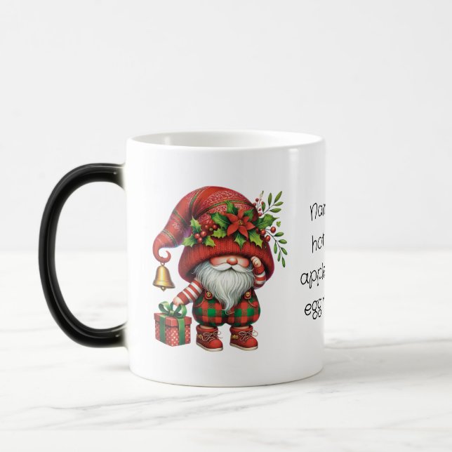 Skapa din egen julklapp Gnome Poinsettias Magisk Mugg (Vänster)