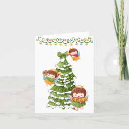 Skapa din egen julljul i Cute Noel Änglar Helgkort