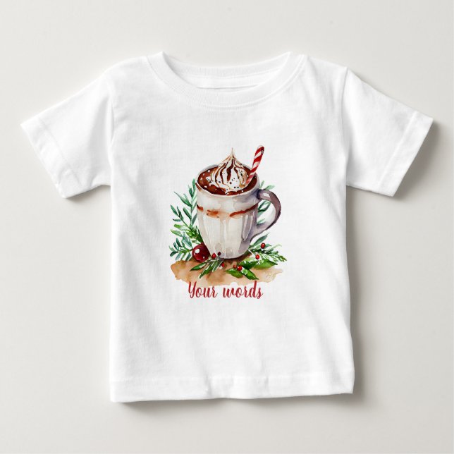 Skapa din egen julpepparmynta Hett Kakao T Shirt (Framsida)