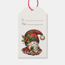 Skapa din egen julpläd Gnome Te Presentetikett