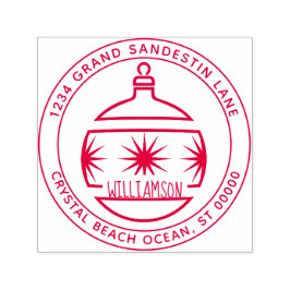 Skapa din egen julprydnadsReturadress Självfärgande Stämpel