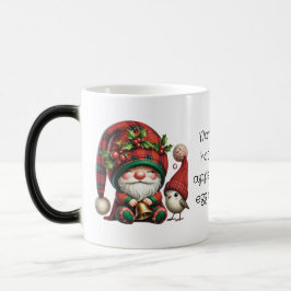 Skapa din egen julrutiga tomte & fågel magisk mugg