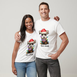Skapa din egen julschnauzer-Hund T Shirt