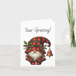 Skapa din egen jultomte helgkort