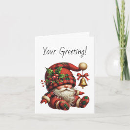 Skapa din egen jultomte helgkort