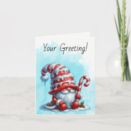 Skapa din egen jultomte i Candy cane Helgkort