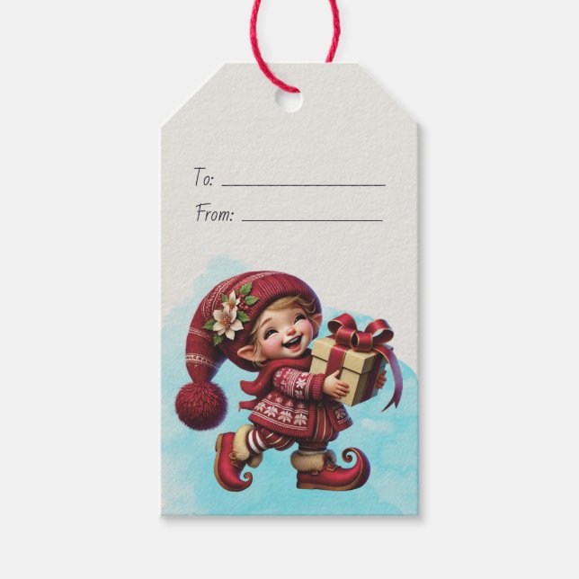 Skapa din egen jultomte i Lycklig Presentetikett (Framsidan)