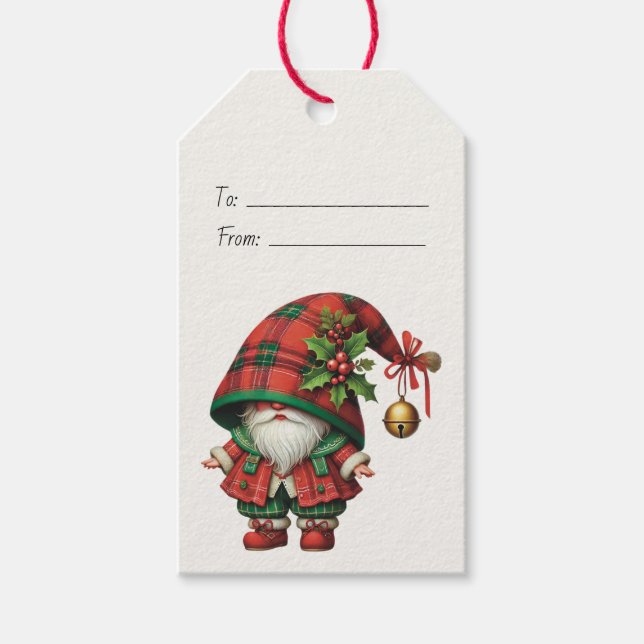 Skapa din egen jultomte presentetikett (Framsidan)