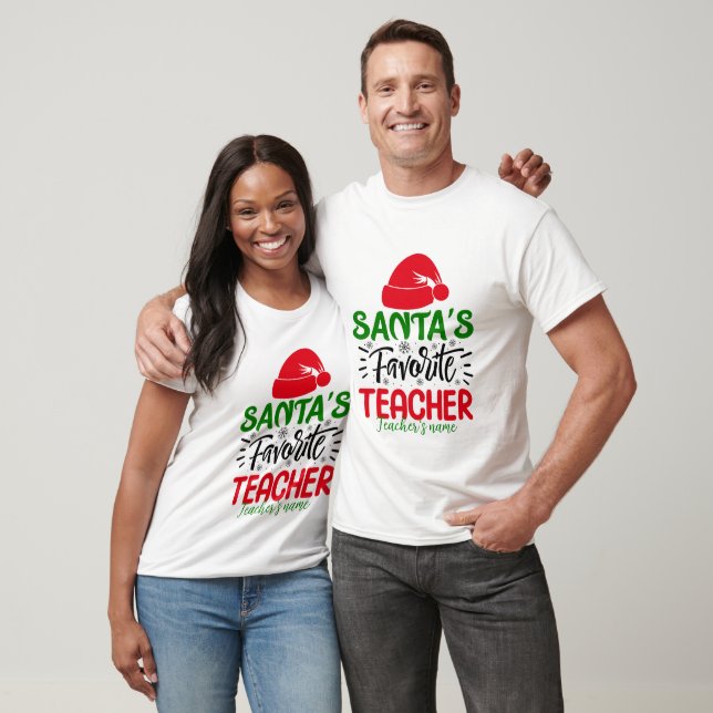 Skapa din egen jultomts favoritlärare t shirt (Unisex)