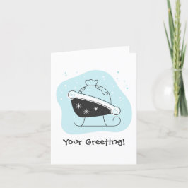 Skapa din egen jultomts Sleigh Bag-jul Helgkort