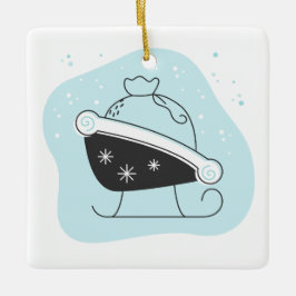 Skapa din egen jultomts Sleigh Bag-jul Julgransprydnad Keramik