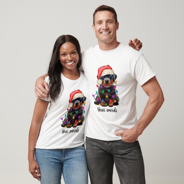 Skapa din egen jultomtweiler-Hund T Shirt (Unisex)