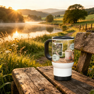 Skapa din egen kaffe före trädgårdsarbete foto resemugg