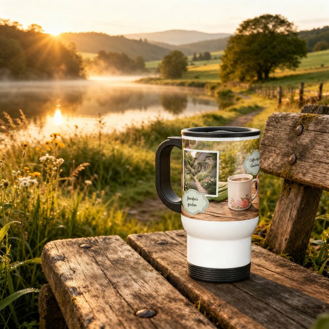Skapa din egen kaffe före trädgårdsarbete foto resemugg (Create your own Coffee before gardening photo Travel Mug. You can add your own photo, name and text.)