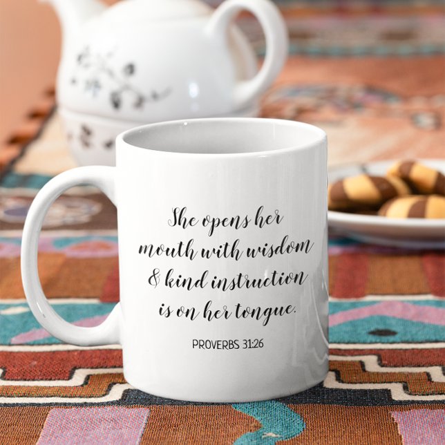 Skapa Din Egen Kalligrafi Bibel Vers Text Kaffemugg (Create Your Own Calligraphy Bible Verse Text Coffee Mug)