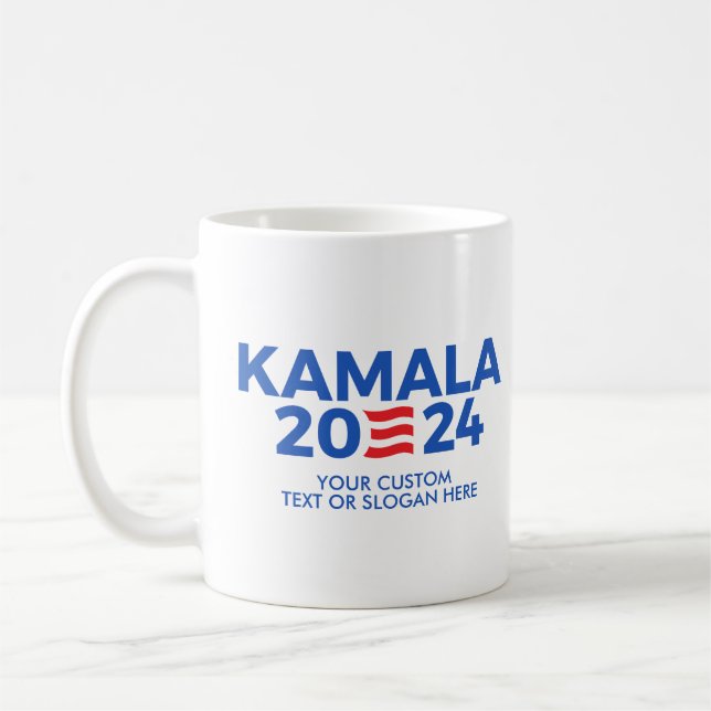 Skapa din egen kamala Harris 2024 Rectangular Sti Kaffemugg (Vänster)