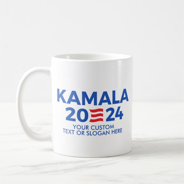 Skapa din egen kamala Harris 2024 Rectangular Sti Kaffemugg (Vänster)