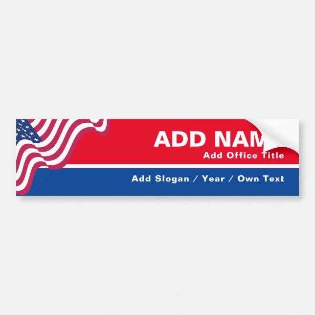 Skapa din egen Kampanj Patriotic Flagga Sticker Bildekal (Framsidan)