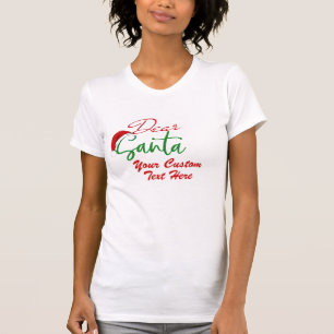 Skapa din egen kära Santa Girlkompis Hett Bod T Shirt