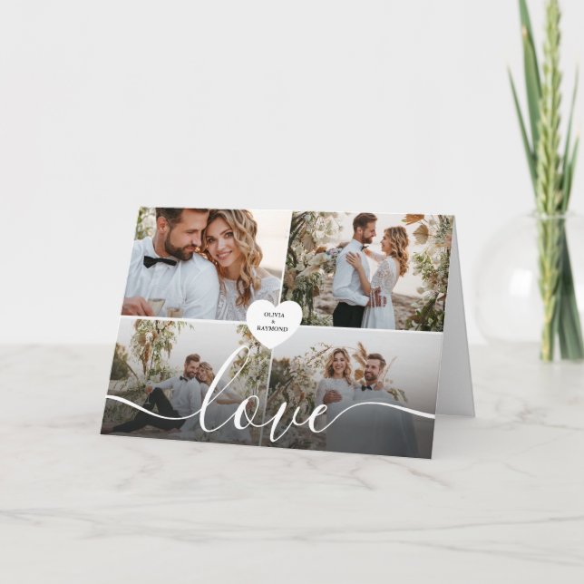 Skapa din egen kärlekskollagefotografi kort (Framsida)