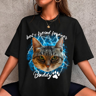 skapa din egen Katt Djur Husdjur Foto anpassad 90s T Shirt