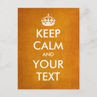 Skapa din egen "Keep Calm & Carry On" (guld folie) Vykort