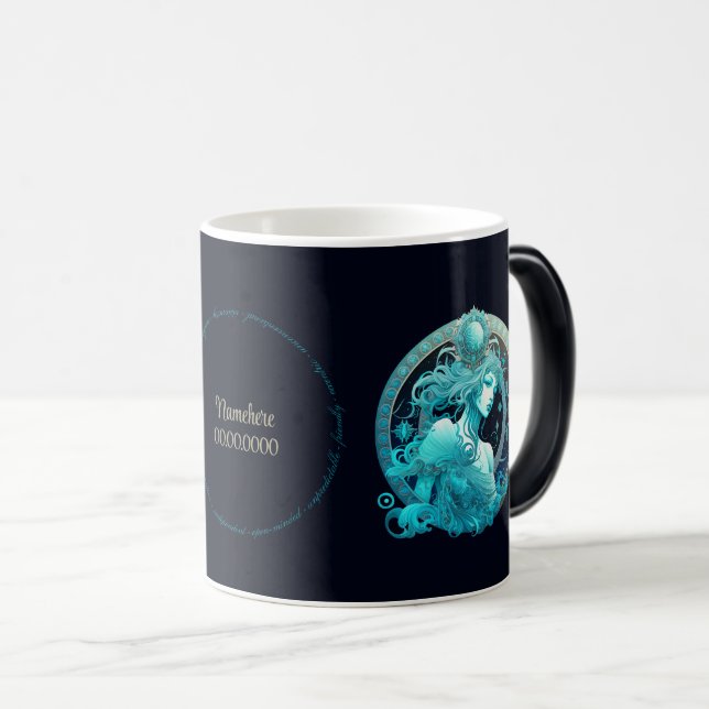 Skapa din egen kelestial Aquarius Zodiac Magisk Mugg (Framsida höger)