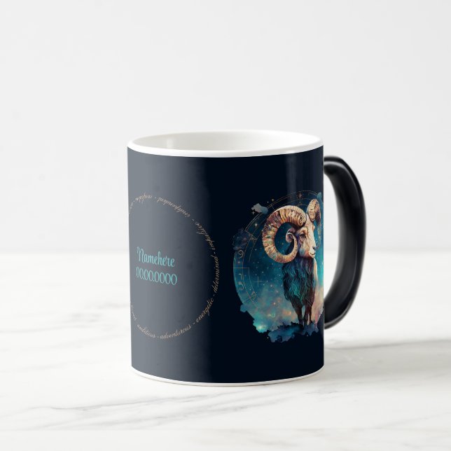 Skapa din egen kelestial Aries Zodiac Magisk Mugg (Framsida höger)