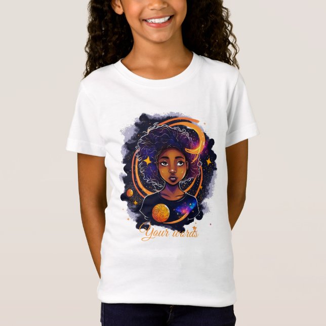Skapa din egen kelestial Black Girl T Shirt (Framsida)