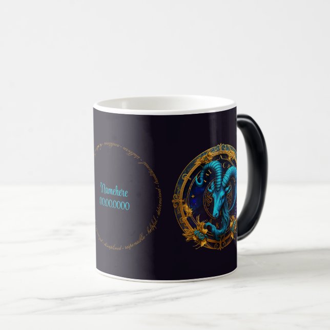 Skapa din egen kelestial Capricorn Zodiac Magisk Mugg (Framsida höger)
