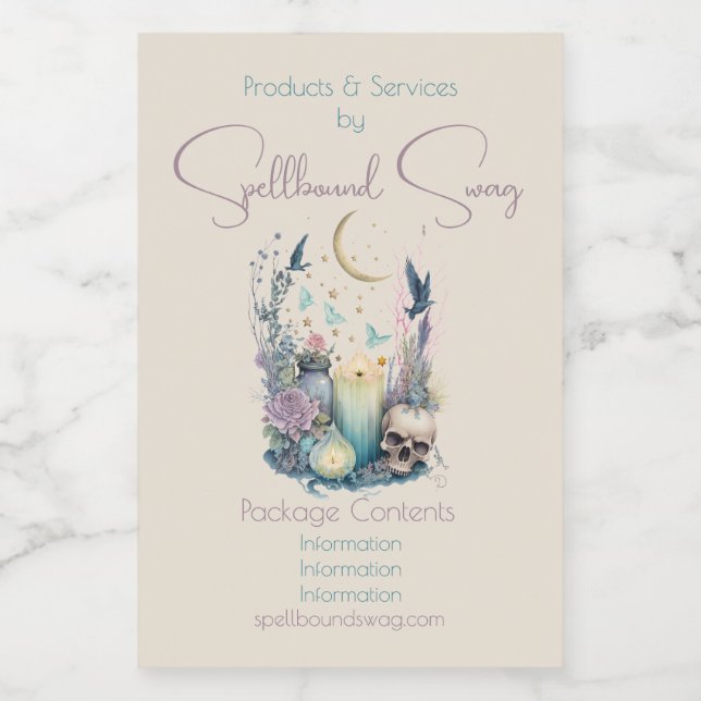 Skapa din egen kelestial gotik mat etikett (Singel etikett)