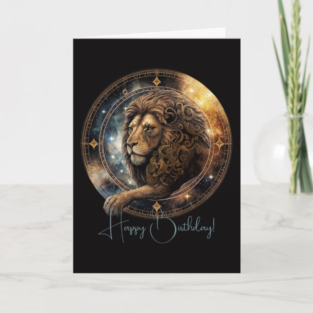 Skapa din egen kelestial Leo Zodiac Helgkort (Framsida)