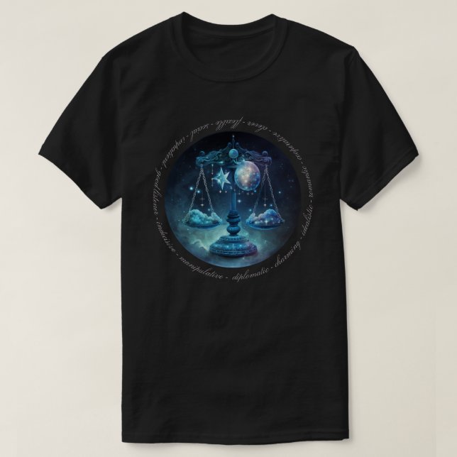 Skapa din egen kelestial Libra Zodiac T Shirt (Design framsida)