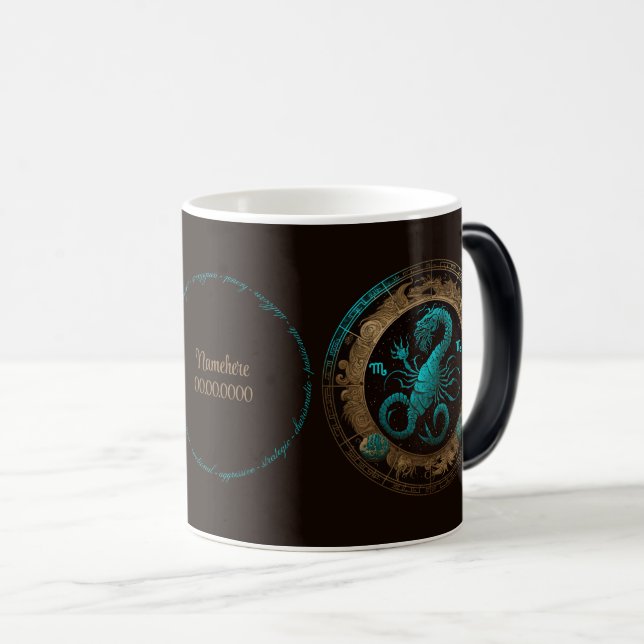 Skapa din egen kelestial Scorpio Zodiac Magisk Mugg (Framsida höger)