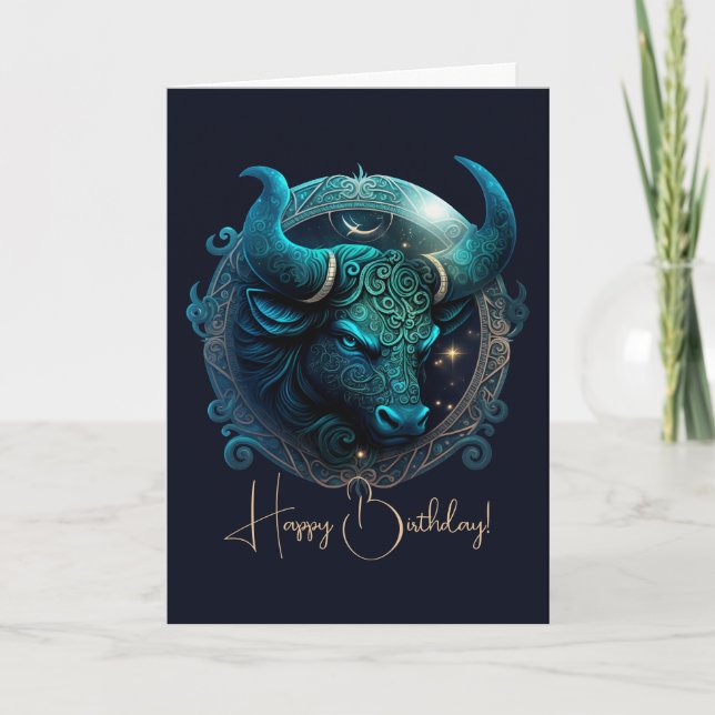 Skapa din egen kelestial Taurus Zodiac Helgkort (Framsida)