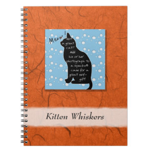 Skapa din egen Kitten Whiskers-foto-anteckningsbok Anteckningsbok Med Spiral