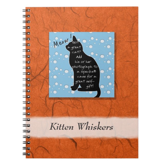 Skapa din egen Kitten Whiskers-foto-anteckningsbok Anteckningsbok Med Spiral (Framsidan)