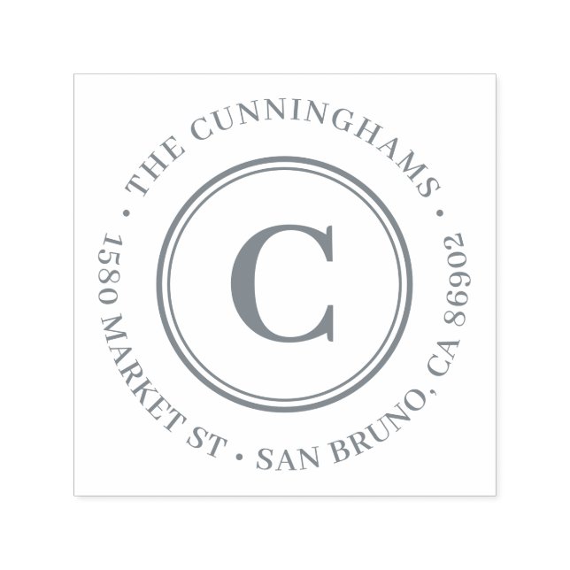 Skapa din egen klassiska monogramReturadress Självfärgande Stämpel (Design)