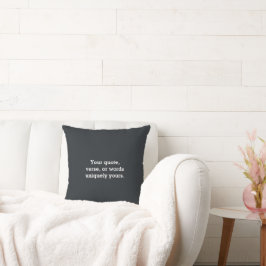 Skapa din egen kol svarta minimalistiska moderna L Kudde