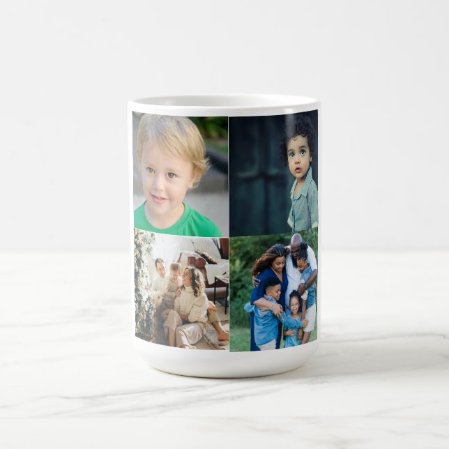 Skapa din egen kollage med 4 foton kaffemugg (Center)