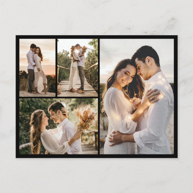 Skapa din egen kollage med 4 foton vykort (Framsida)